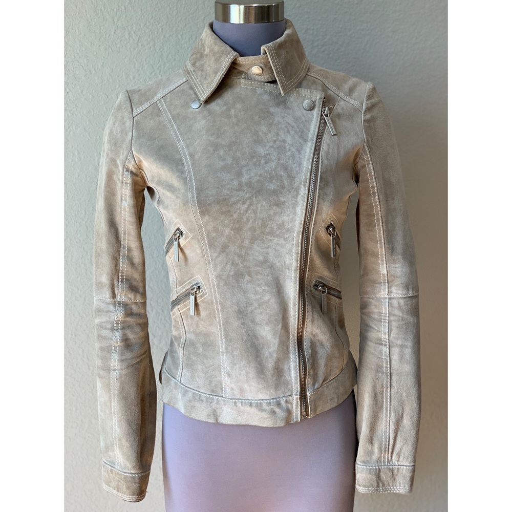 *CLOSET CLOSING* Michael Kors Suede Moto Jacket- Sz Small - Picture 2 of 13